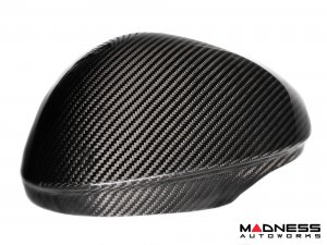 Alfa Romeo Giulia Mirror Covers - Carbon Fiber - Full Replacements - Feroce Carbon - w/ Factory Clips Alfa Romeo Giulia Mirror Covers - Carbon Fiber - Full Replacements - Feroce Carbon - w/ Factory Clips